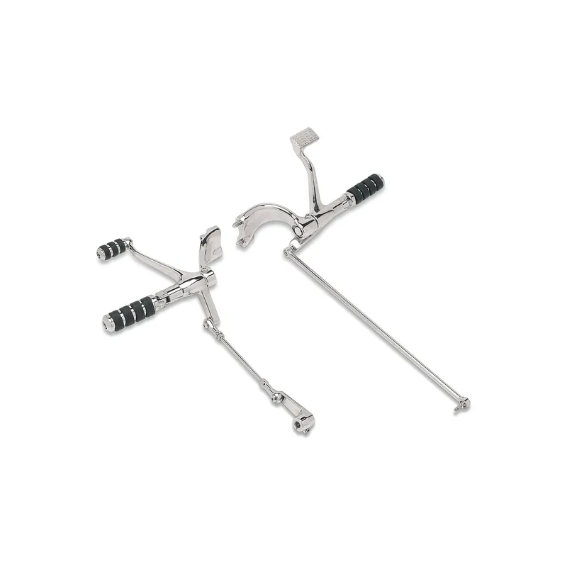 Top-Preis Drag Specialties Vorverlegte Fußrastenanlagen Schwarz Chrom/Chrom Standard f.