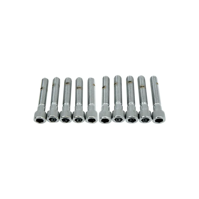 Saisonangebot Drag Specialties Innensechskant-Schrauben L50,8mm Chrom Knurled B242