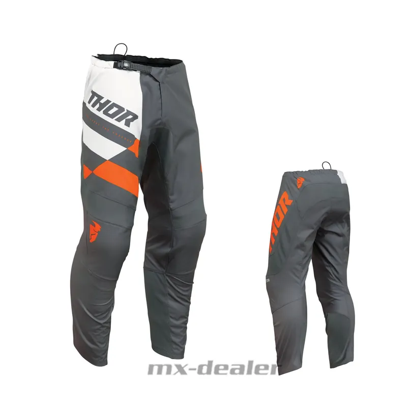 Thor MX Sector Checker Charcoal Orange Crosshose Cross Motocross Enduro Quad Aktuell