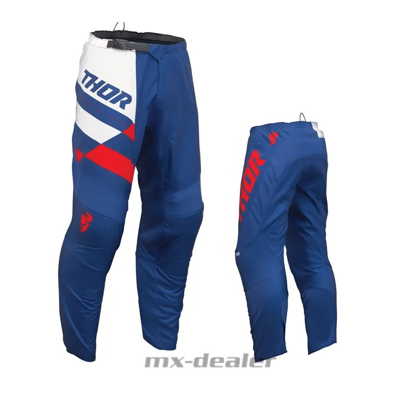 Thor MX Sector Checker Navy Rot Crosshose Cross Motocross Enduro Quad US 32 / EU 48 Finale Aktion