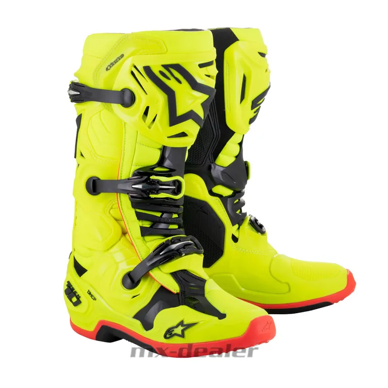 Kracherpreis Alpinestars DHCP TECH 10 EVO MX Stiefel Fluo Gelb Enduro Motocross US 12 / EU 47