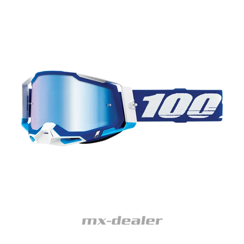 100 % Prozent Racecraft2 Blue Blau verspiegelt MX Motocross Cross Brille MTB DH Günstig