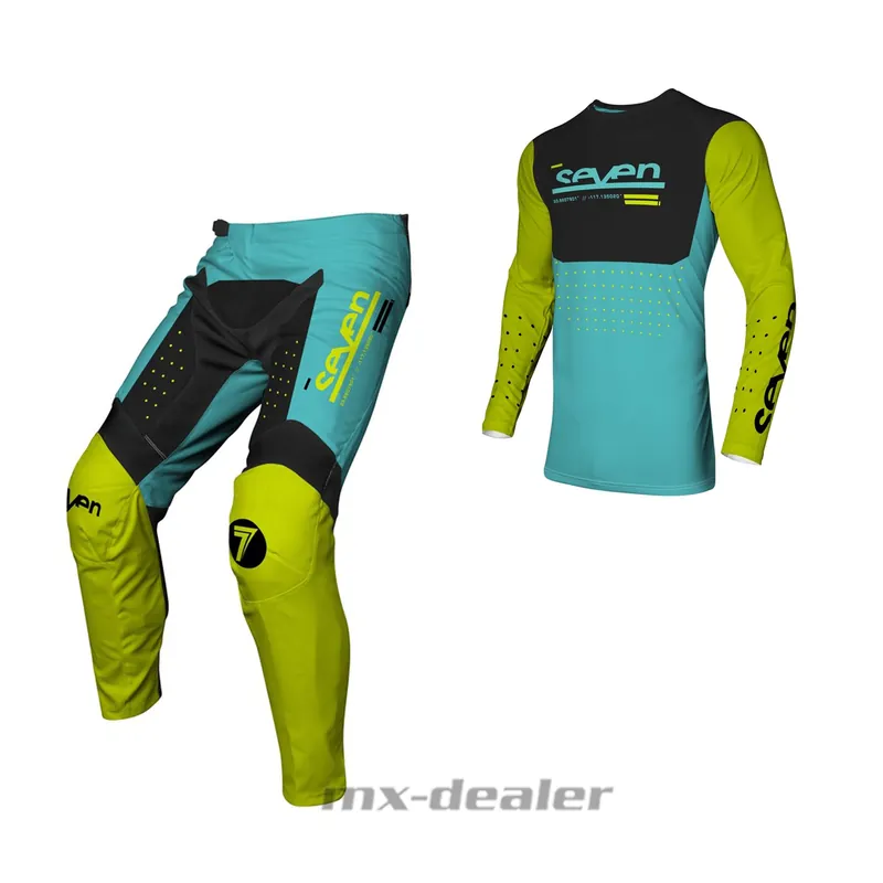 Sonderaktion Seven MX Vox Aperture Gelb Blau 2024 Motocross Enduro Combo Cross Hose Jersey US 40 / / EU 56 XL