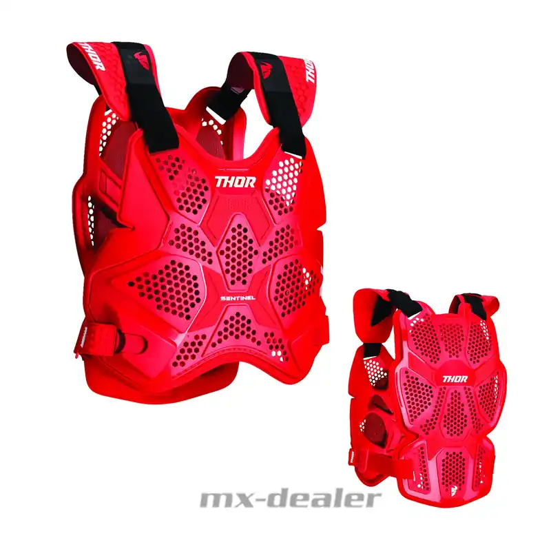 Thor Sentinel Pro Brustpanzer Brustschutz MX Enduro Motocross Rot Bestseller