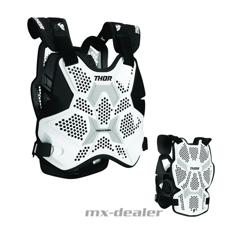 Thor Sentinel Pro Brustpanzer Brustschutz MX Enduro Motocross Weiß M-L Nur Für Kurze Zeit