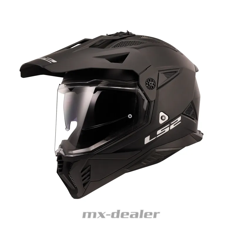 Top-Angebot LS2 MX 702 Pioneer 2 Solid Matt Schwarz Dualsport Enduro Helm Crosshelm