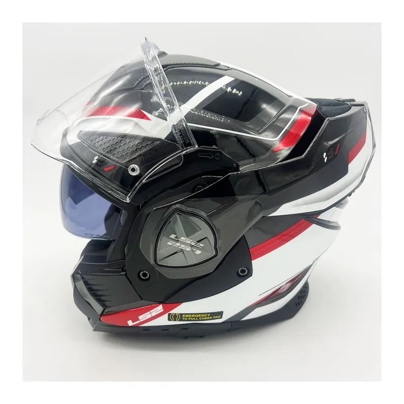 LS2 FF901 Advant X Spectrum Rot Schwarz Klapphelm Motorrad Helm + dunkles Visier Echt