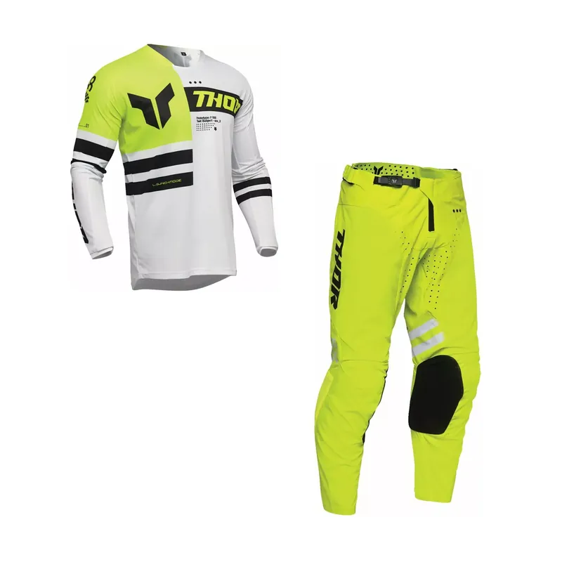 Thor MX Launchmode Dozer Acid Schwarz Cross Jersey Hose Combo Motocross Enduro US 32 / EU 48 XL Rabatt