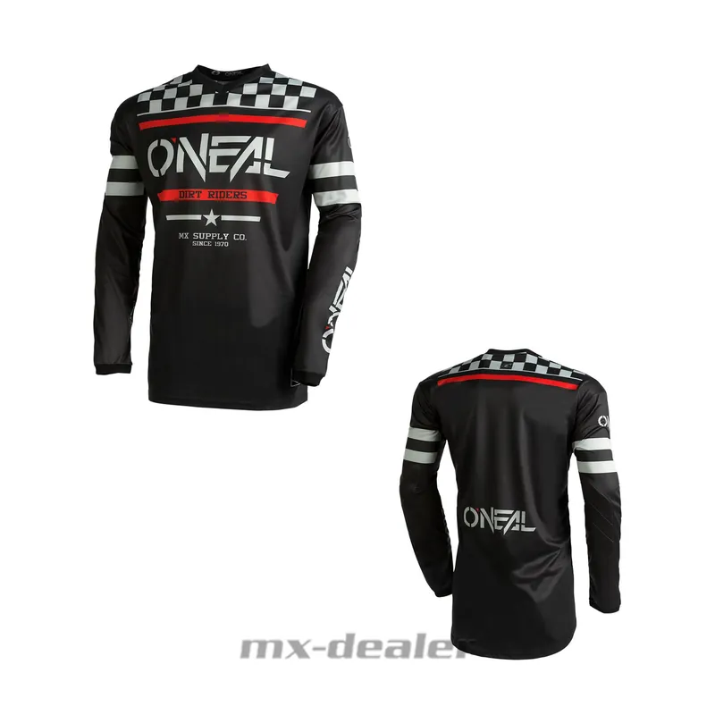 O‘Neal Element Jersey V22 Squadron Schwarz Grau Trikot MX DH MTB BMX Motocross L Wochenendangebot