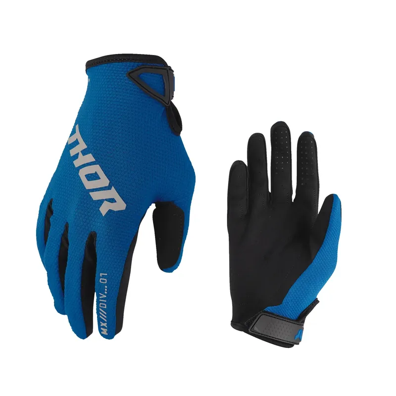 Highlight Thor Ridemode Static Blau Handschuhe MX Motocross Enduro Quad BMX MTB Downhill S (8)