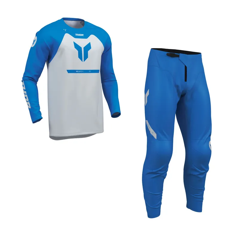Neue Ware Thor MX Ridemode Menace Blau Cross Jersey Hose Combo Motocross Enduro Quad US 34 / EU 50 XXL