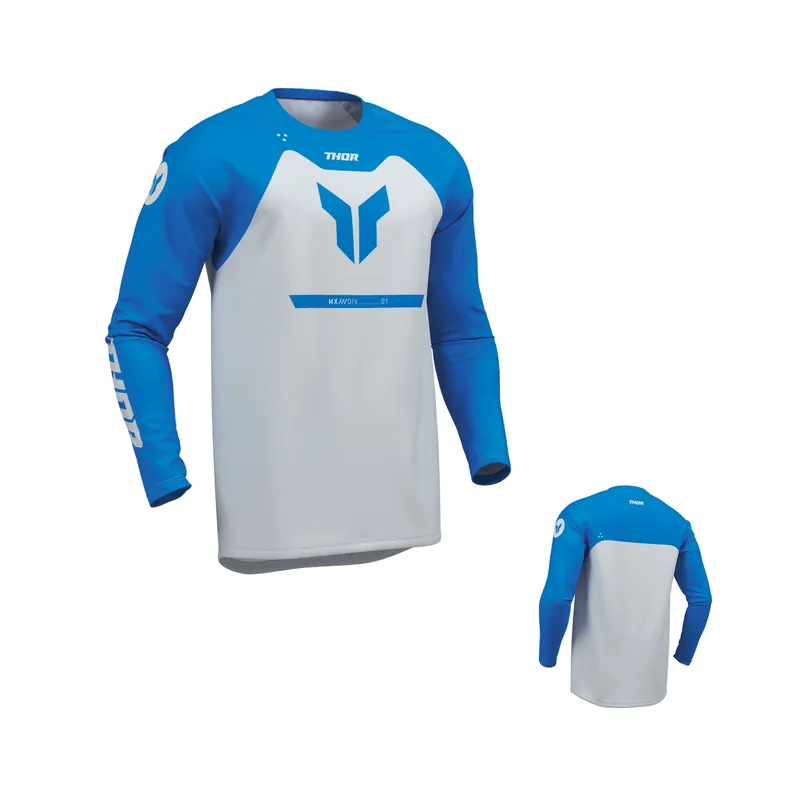 Thor Ridemode Menace Blau Cross Jersey Trikot Motocross Enduro MX DH MTB L Kracherpreis