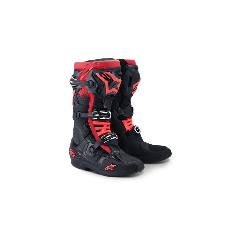 Schneller Versand Kopie von Alpinestars TECH 10 EVO MX Stiefel Schwarz Rot DHCP Motocross US 8 / EU 42