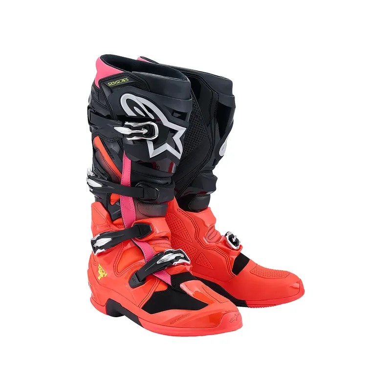 Alpinestars Tech 7 EVO Rot Pink Stiefel MX Motocross Enduro Cross US 9 / EU 43 Kracherpreis