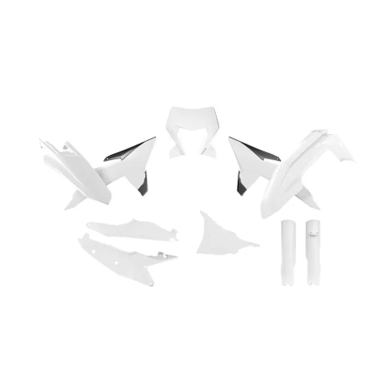 Racetech Plastik Komplett Kit KTM EXC EXF 250 350 450 2026 Satz Teile Weiß Neue Kollektion