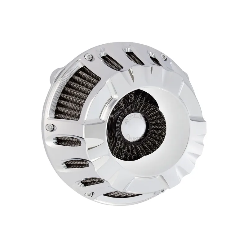Arlen Ness Luftfilter Kit Inverted Deep Cut chrom f. Harley Touring 24–25 Preis Gesenkt