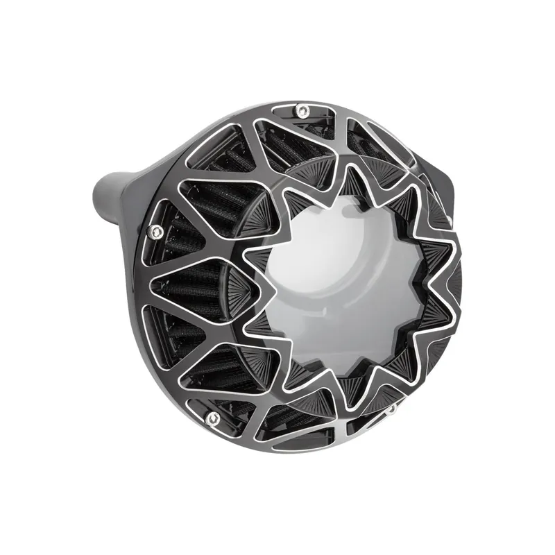 Versand Am Gleichen Tag Arlen Ness Luftfilter Crossfire Breather schwarz/silber f. Harley Touring 24–25