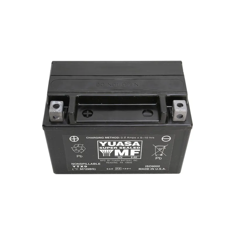 Yuasa Motorradbatterie 12V YTX9 8AH 135A AGM wartungsfrei werksakt. Kracherpreis
