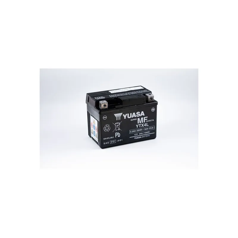 Top-Seller Yuasa Motorradbatterie 12V YTX4L 3AH 50A AGM wartungsfrei werksakt.