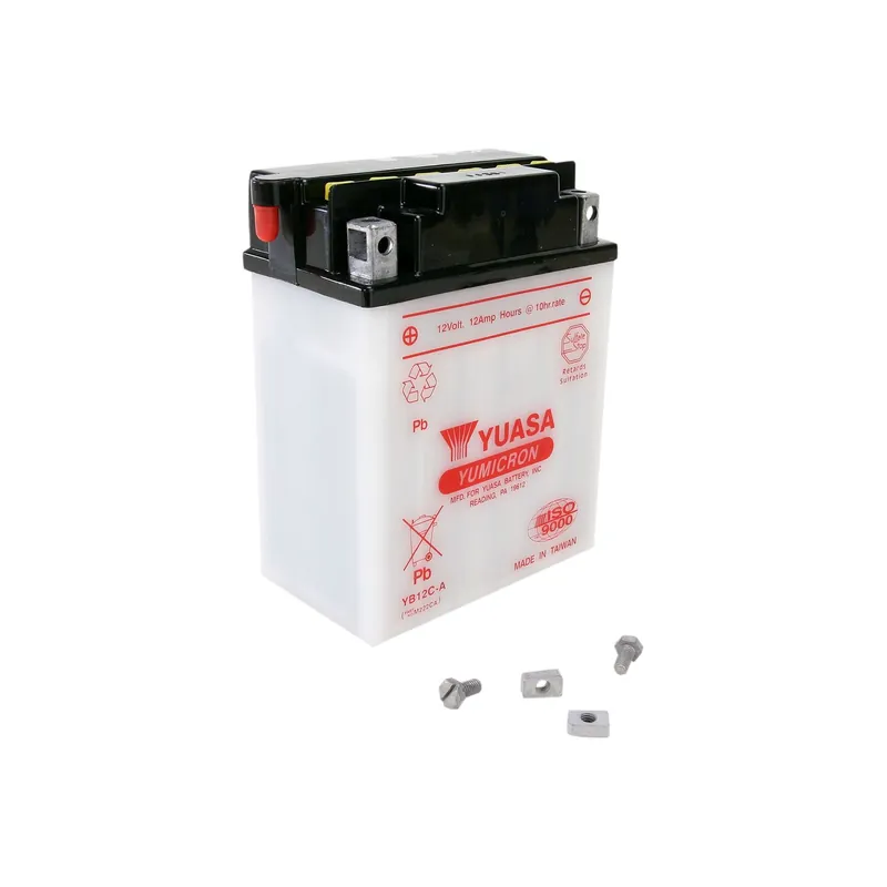 Billig Yuasa Motorradbatterie Yumicron 12V YB12C-A 12AH 150A Blei-Säure trocken