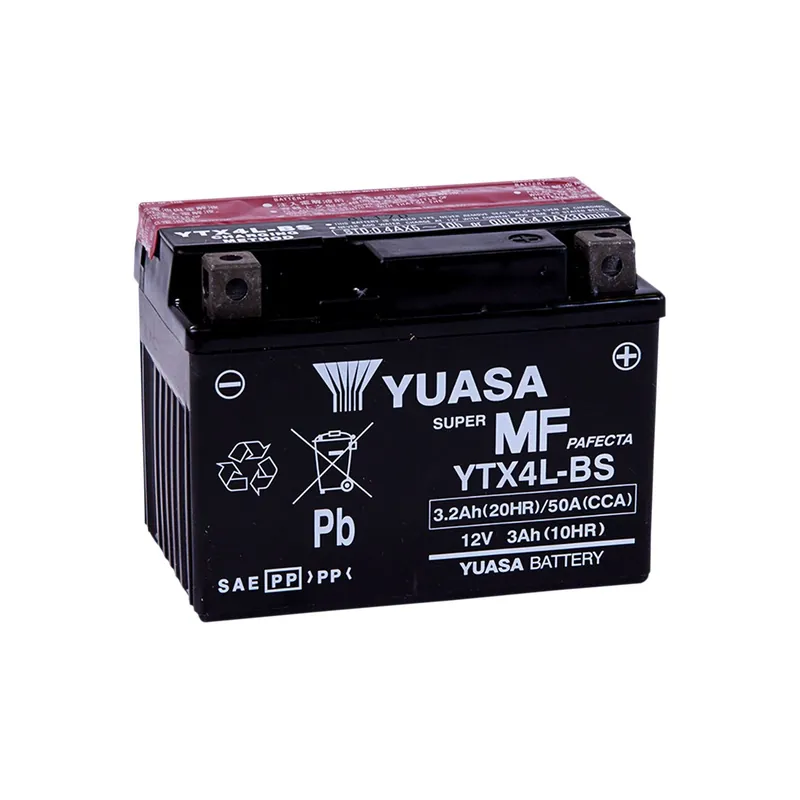 Yuasa Motorradbatterie 12V YTX4L-BS 3AH 50A AGM wartungsfrei m. Säurepack Angebot