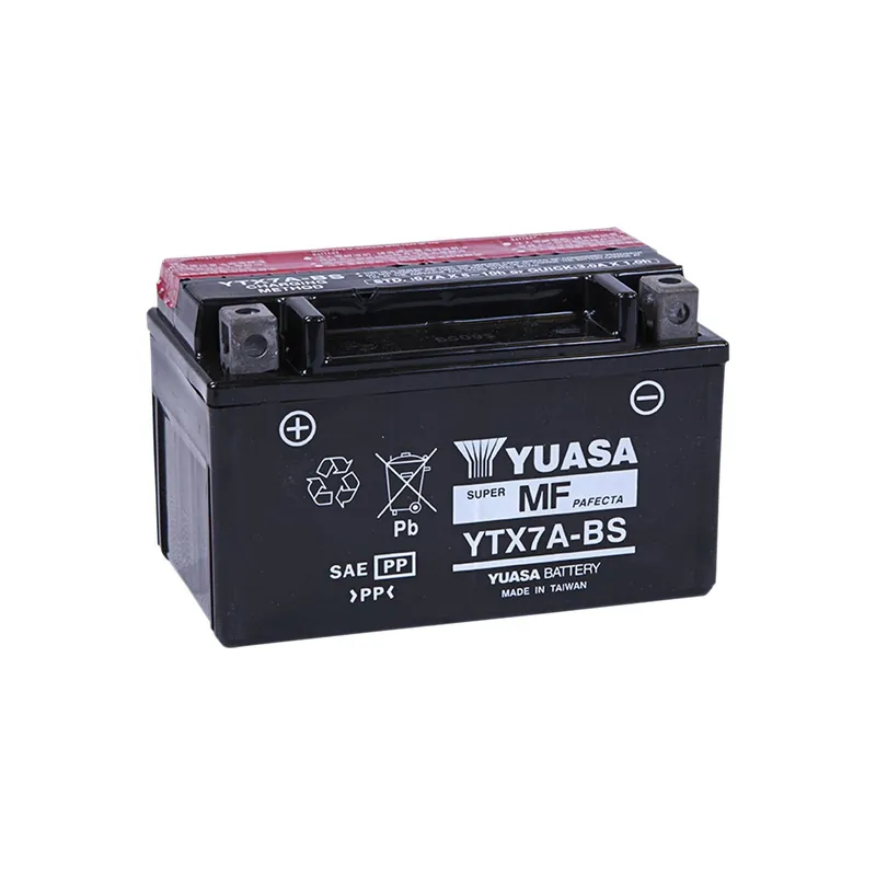 Yuasa Motorradbatterie 12V YTX7A-BS 6AH 105A AGM wartungsfrei m. Säurepack Bestseller