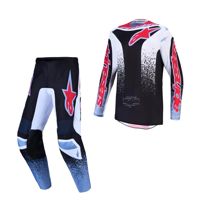 Alpinestars Fluid Drag Weiß Schwarz Rot MX Motocross Enduro Combo Cross Hose Jersey US 36 / EU 52 M Schnäppchen