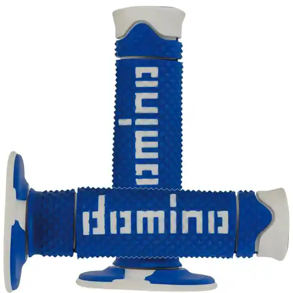 Domino Griffgummi Motocross / Enduro Lenker SOFT blau / weiß Kracherpreis