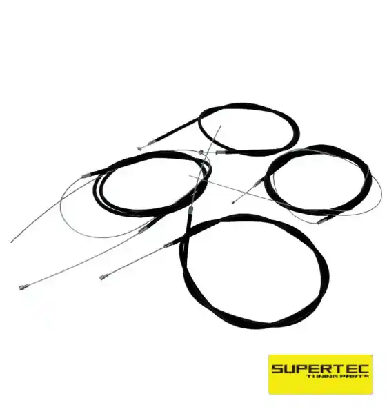 Ausverkauf Piaggio Ciao Bowdenzug Set schwarz Zugsatz Bowdenzugset -Supertec-