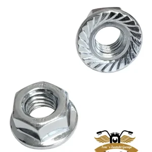 Top-Angebot 2 x Flanschmutter M4 Sperrzahn Mutter Bundmutter DIN 6923 Edelstahl V2A Mofa Moped