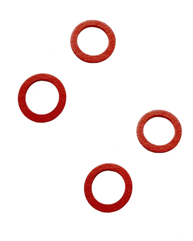 4 x Fiber Ring 5,0 x 8,0 x 1 mm Fiberring Flach Dichtung Faserring Mofa Moped Mokick rot Top-Seller